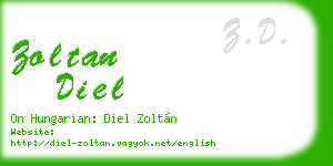 zoltan diel business card